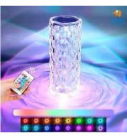 Crystal Touch Lamp for Bedroom and Desk Decor, Elegant Ambient Light Gift Item for Home Styling, Corporate Gifting and Premium Table Display Use